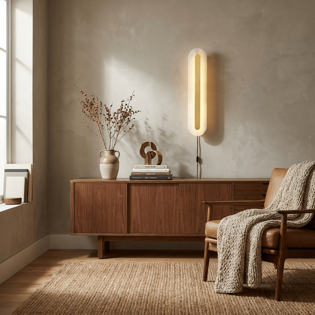 White Wall Light with Switch — Wall Sconce | Maison Monashee — view 3