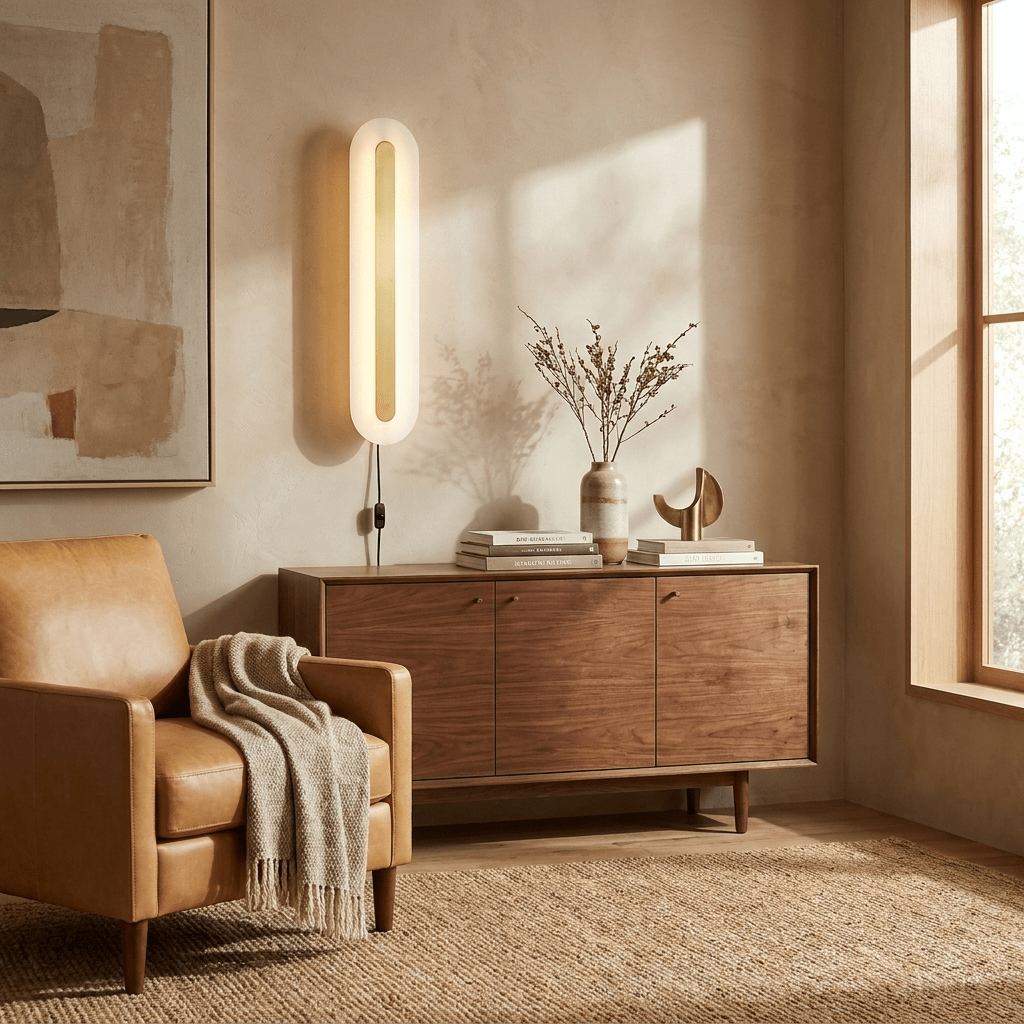 White Wall Light with Switch — Wall Sconce | Maison Monashee — view 2
