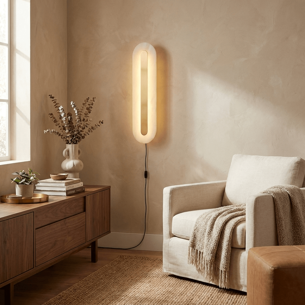 White Wall Light with Switch — Wall Sconce | Maison Monashee — view 4