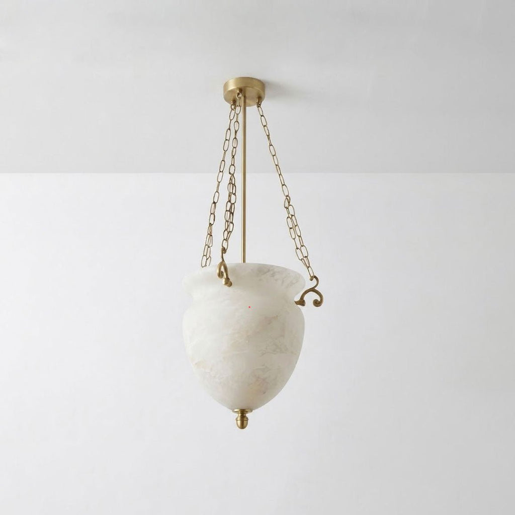 Vintage Alabaster Pendant Light — Pendant Light | Maison Monashee — view 9