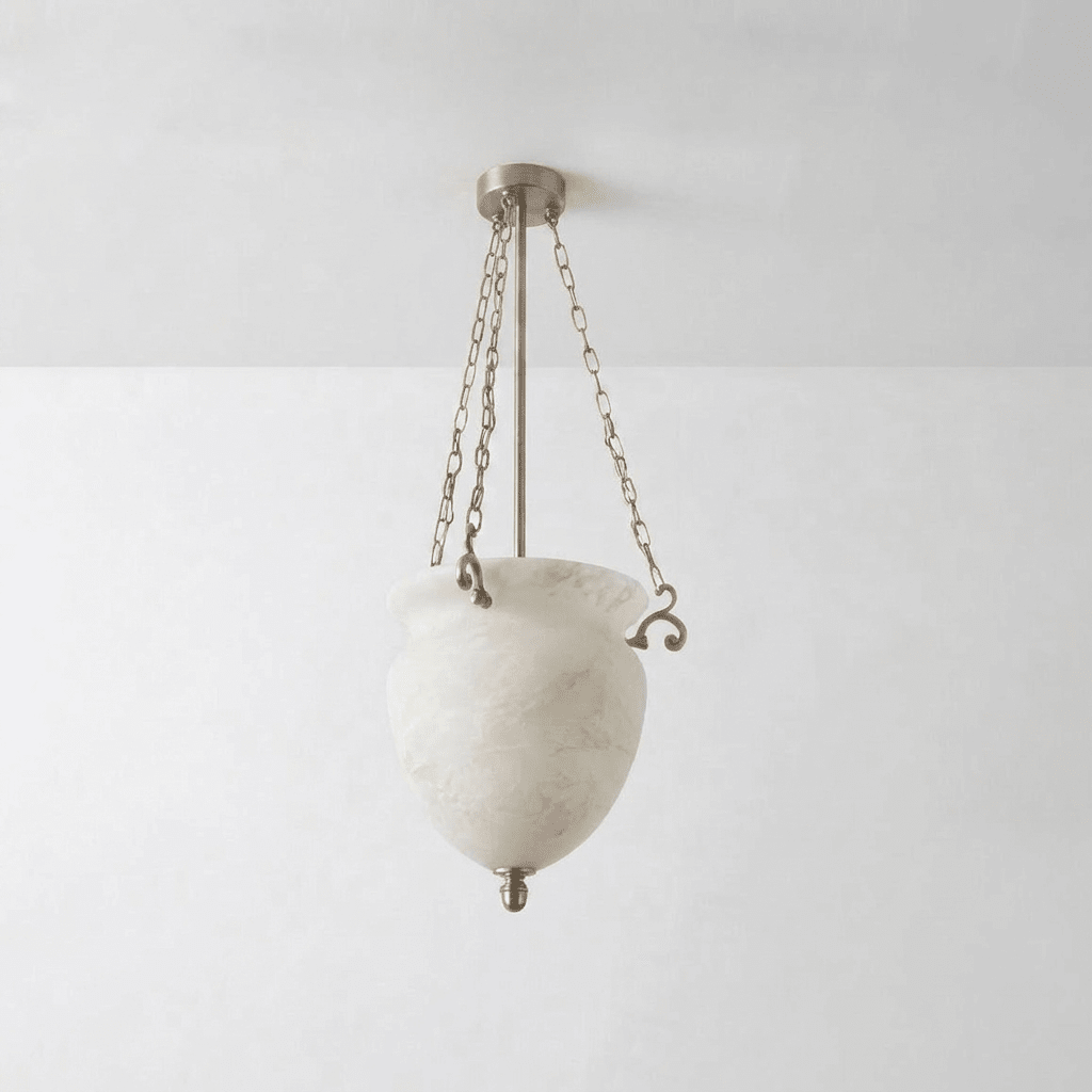 Vintage Alabaster Pendant Light — Pendant Light | Maison Monashee — view 7