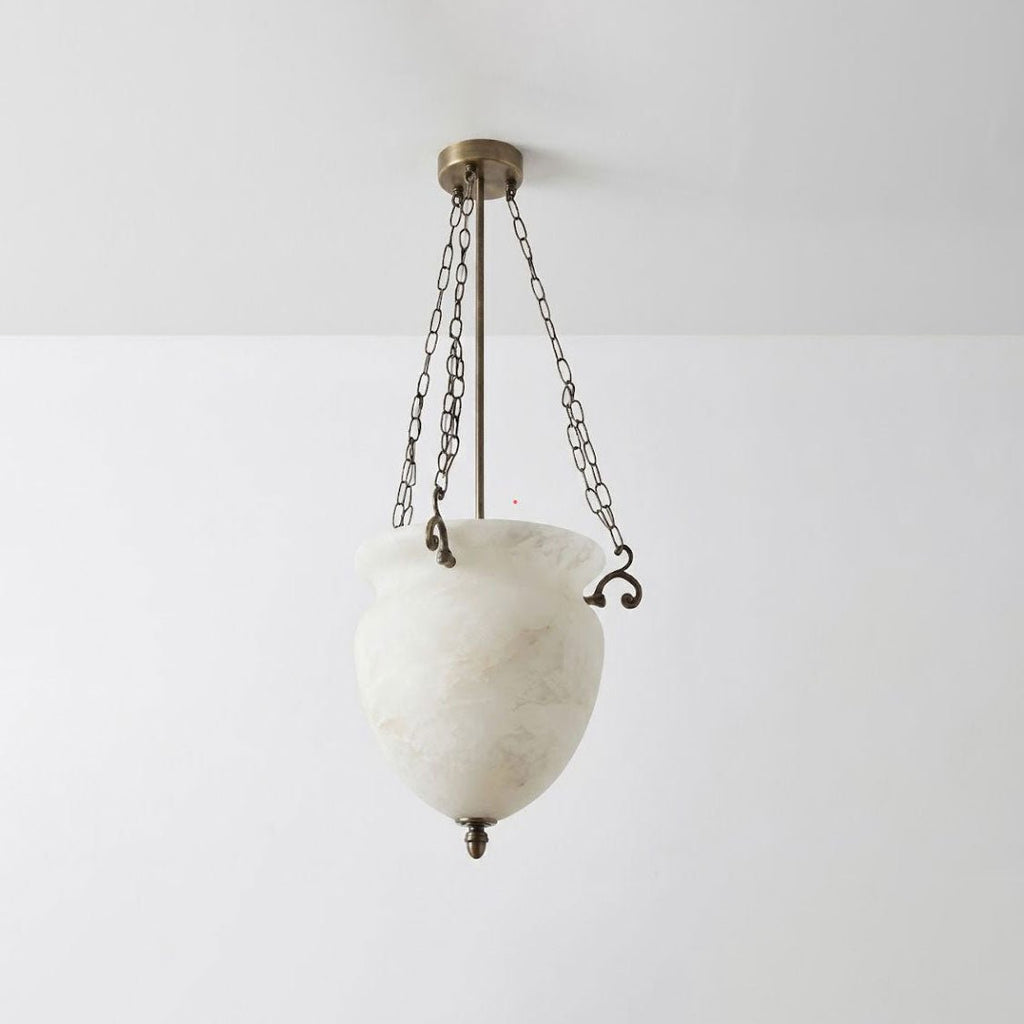 Vintage Alabaster Pendant Light — Pendant Light | Maison Monashee — view 8