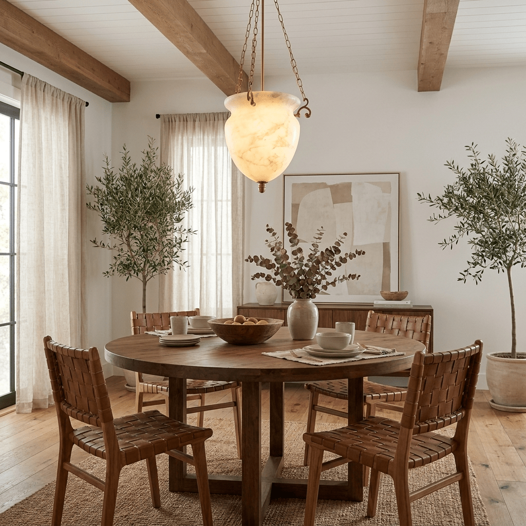 Vintage Alabaster Pendant Light — Pendant Light | Maison Monashee — view 6