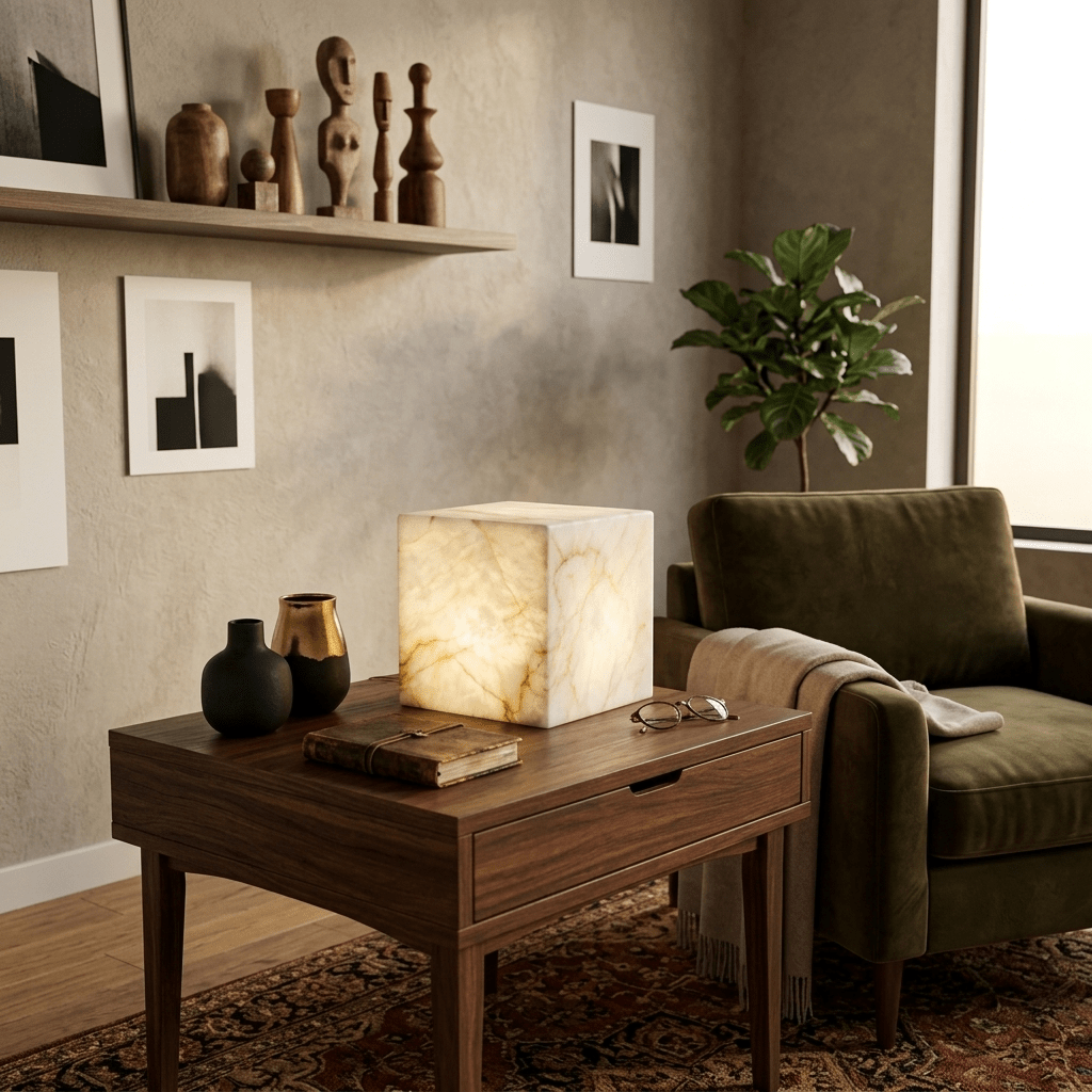Alabaster Table Lamp — Table Lamp | Maison Monashee — view 3