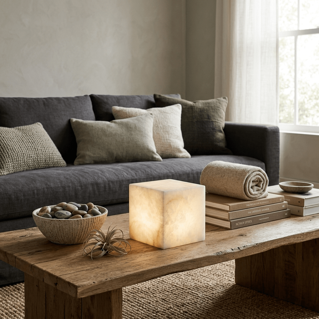 Alabaster Table Lamp — Table Lamp | Maison Monashee — view 2