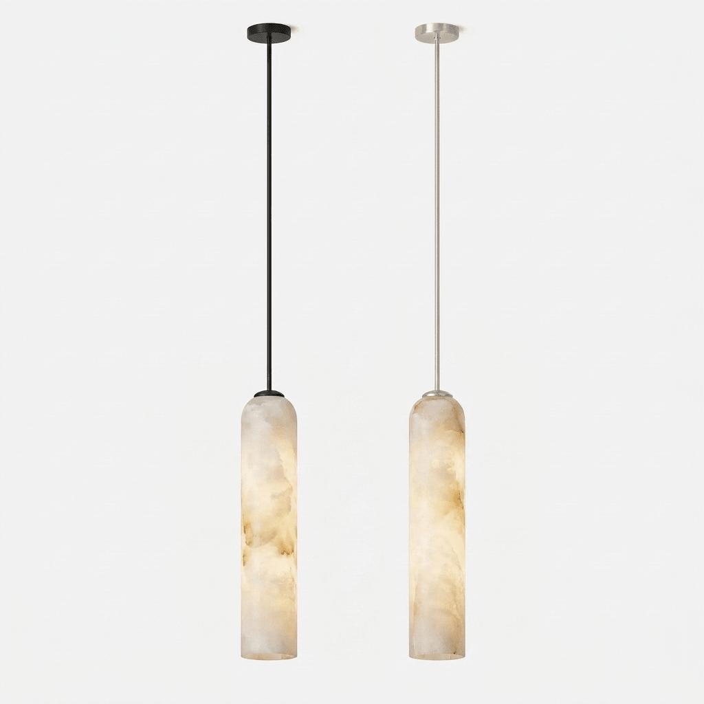 Alabaster Cylinder Pendant Light — Pendant Light | Maison Monashee — view 9