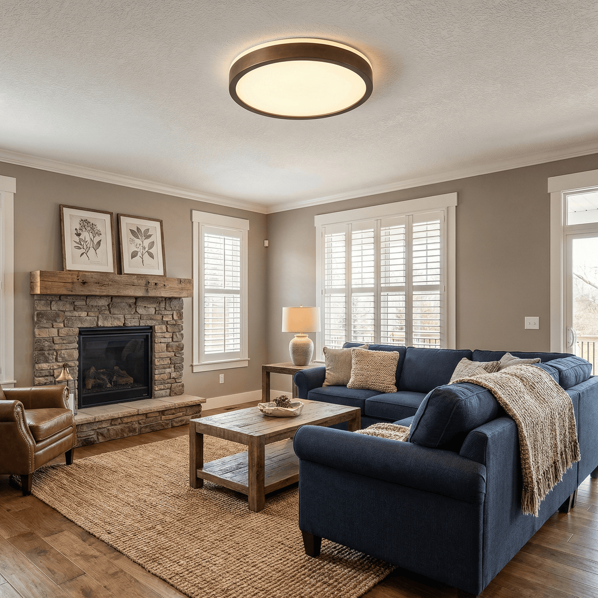 Wood Frame Light Fixture — Ceiling Light | Maison Monashee — view 6