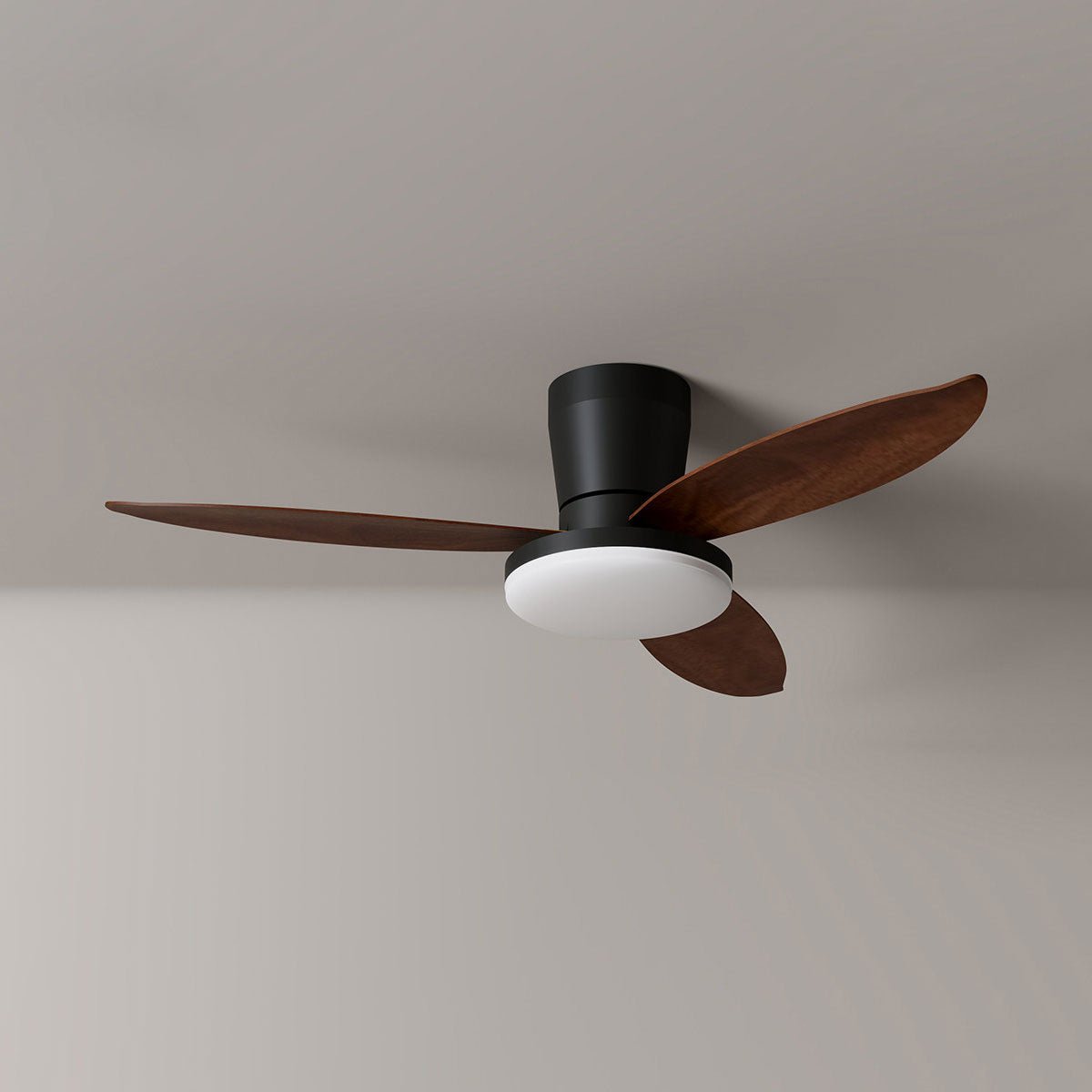 Black Flush Mount Ceiling Fan with Light — Ceiling Fan | Maison Monashee — view 16