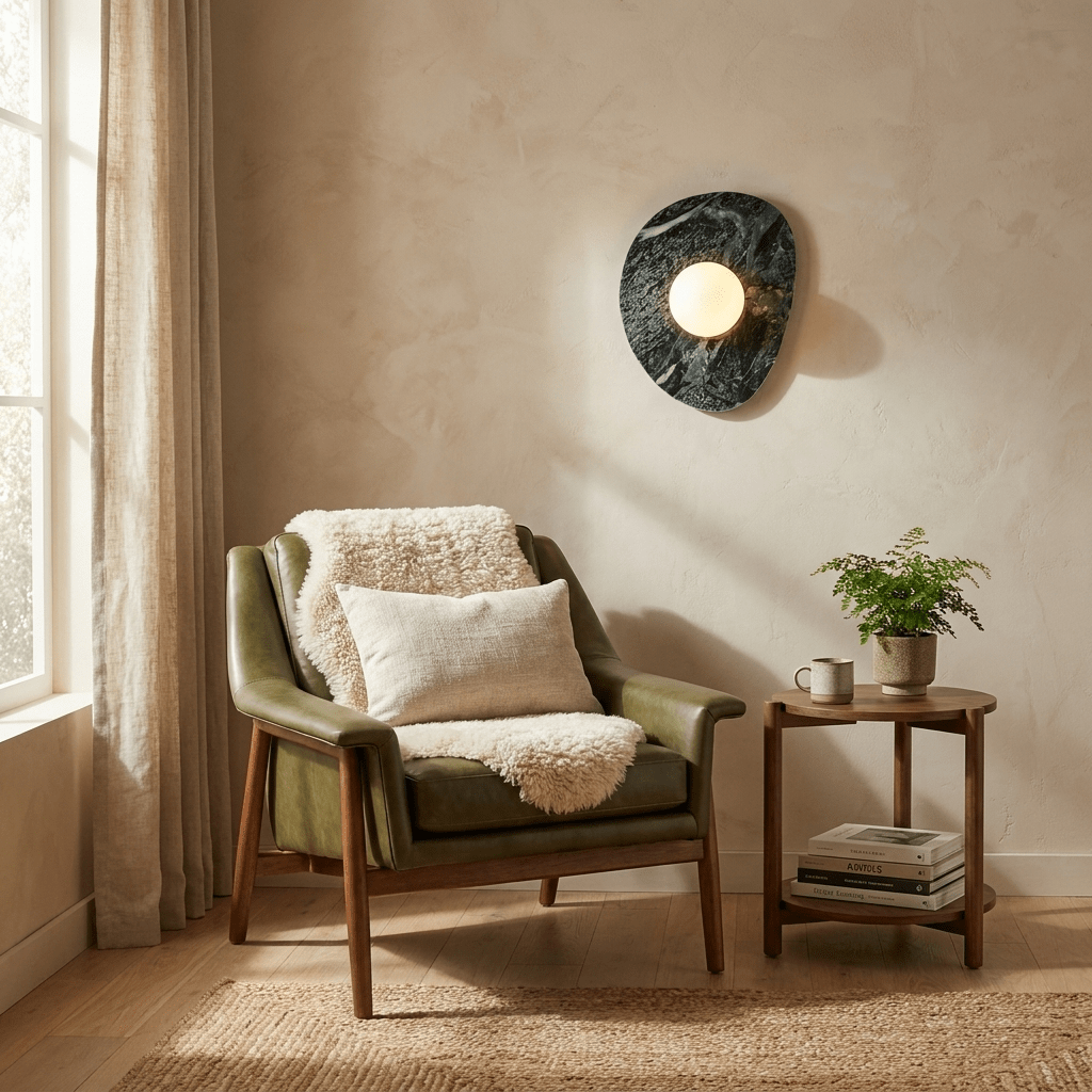 Green Marble Sconce — Wall Sconce | Maison Monashee — view 6