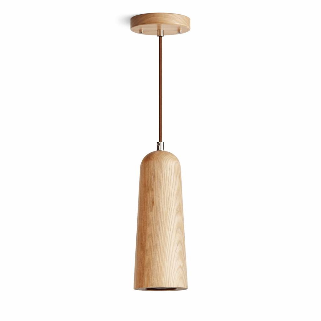 Small Wood Pendant Light — Pendant Light | Maison Monashee — view 9
