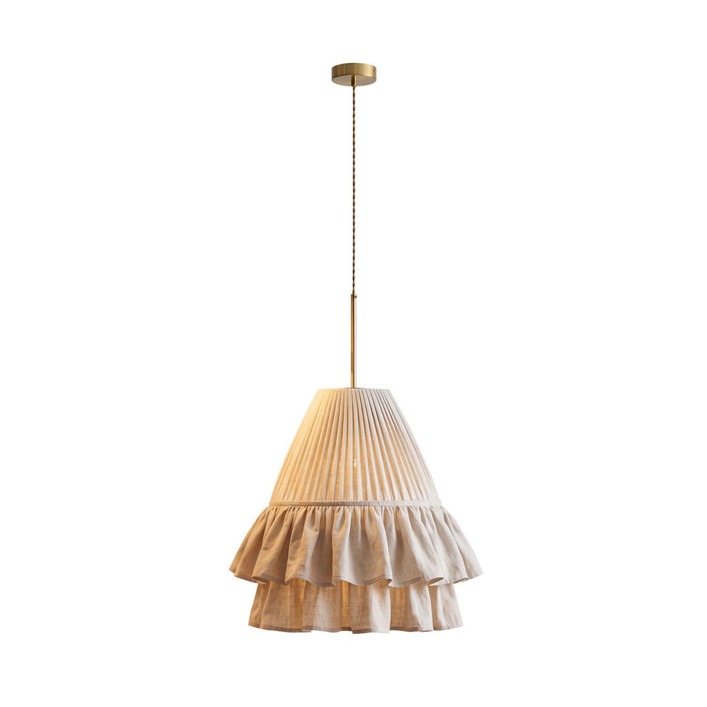 Pleated Linen Pendant Light — Pendant Light | Maison Monashee — view 7