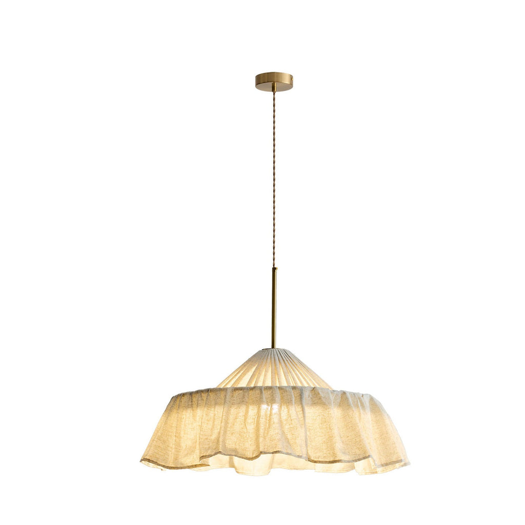 Pleated Linen Pendant Light — Pendant Light | Maison Monashee — view 8