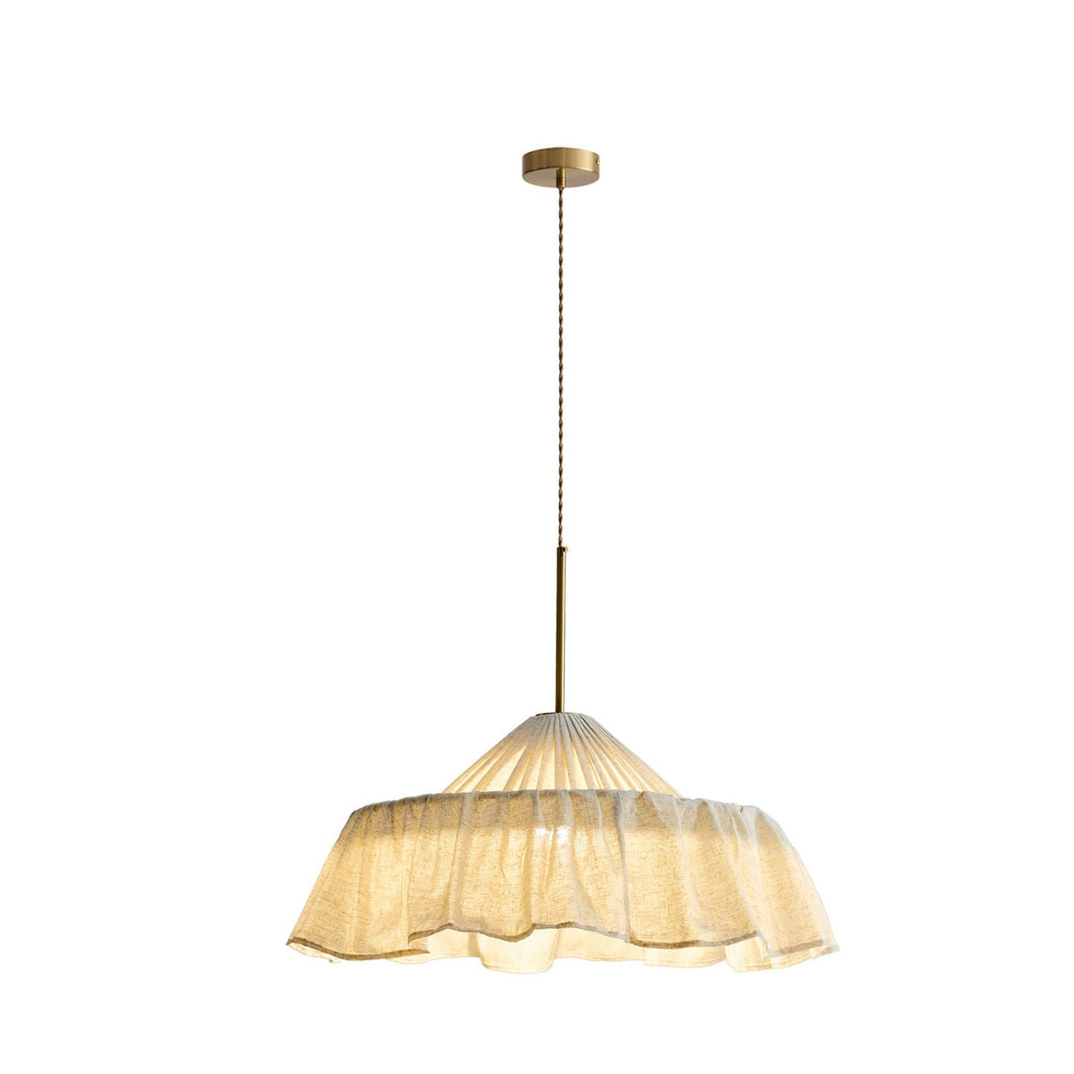 Pleated Linen Pendant Light — Pendant Light | Maison Monashee — view 8