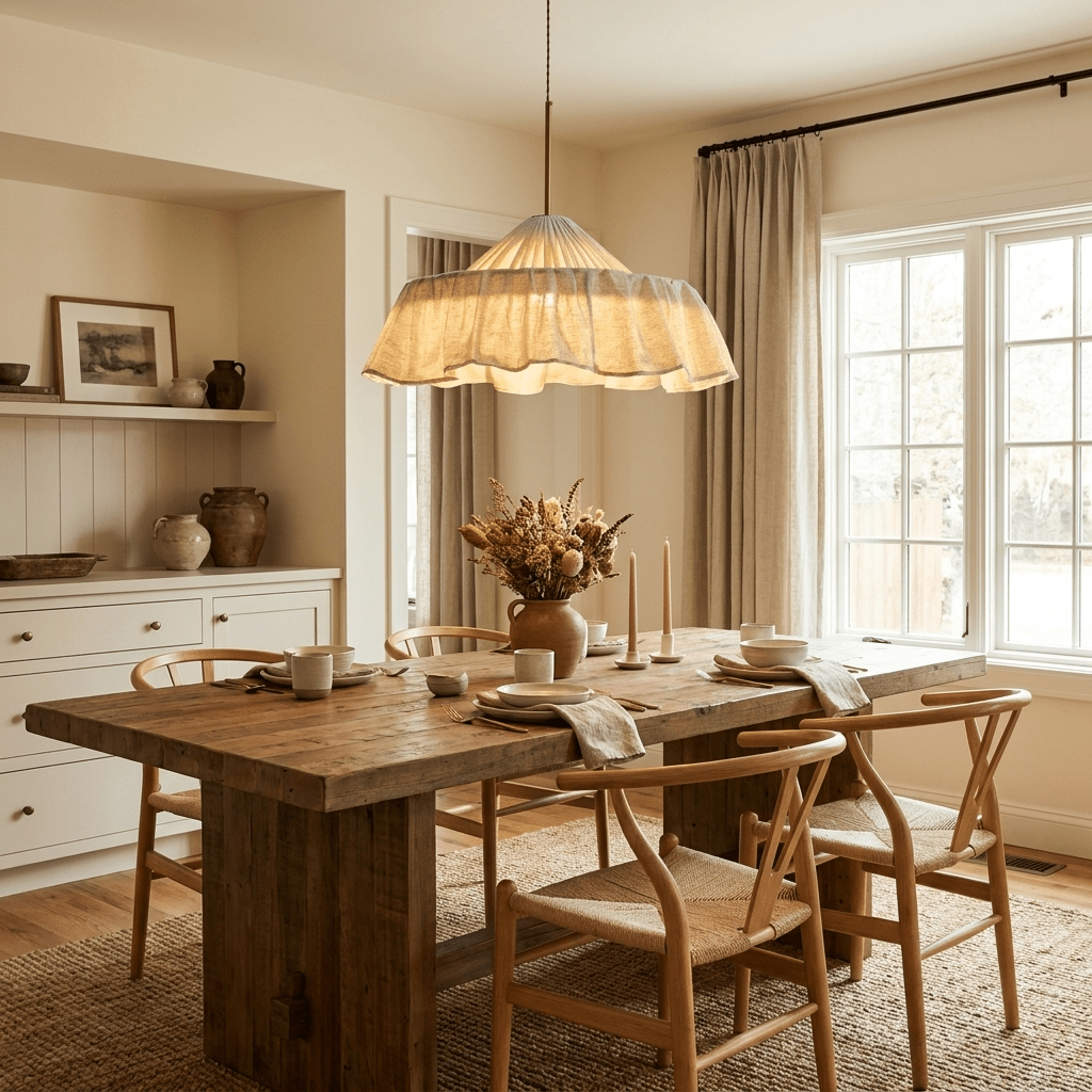 Pleated Linen Pendant Light — Pendant Light | Maison Monashee — view 9