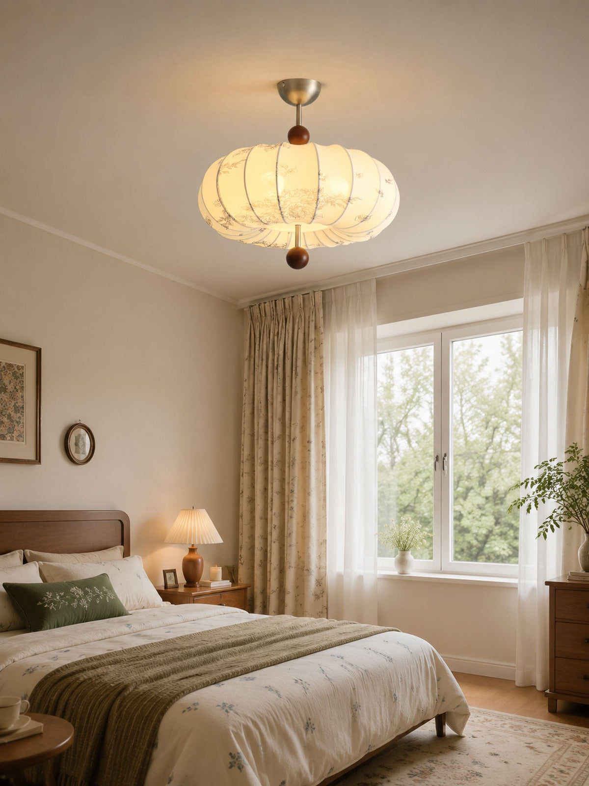 White Lantern Pendant Light — Pendant Light | Maison Monashee — view 3