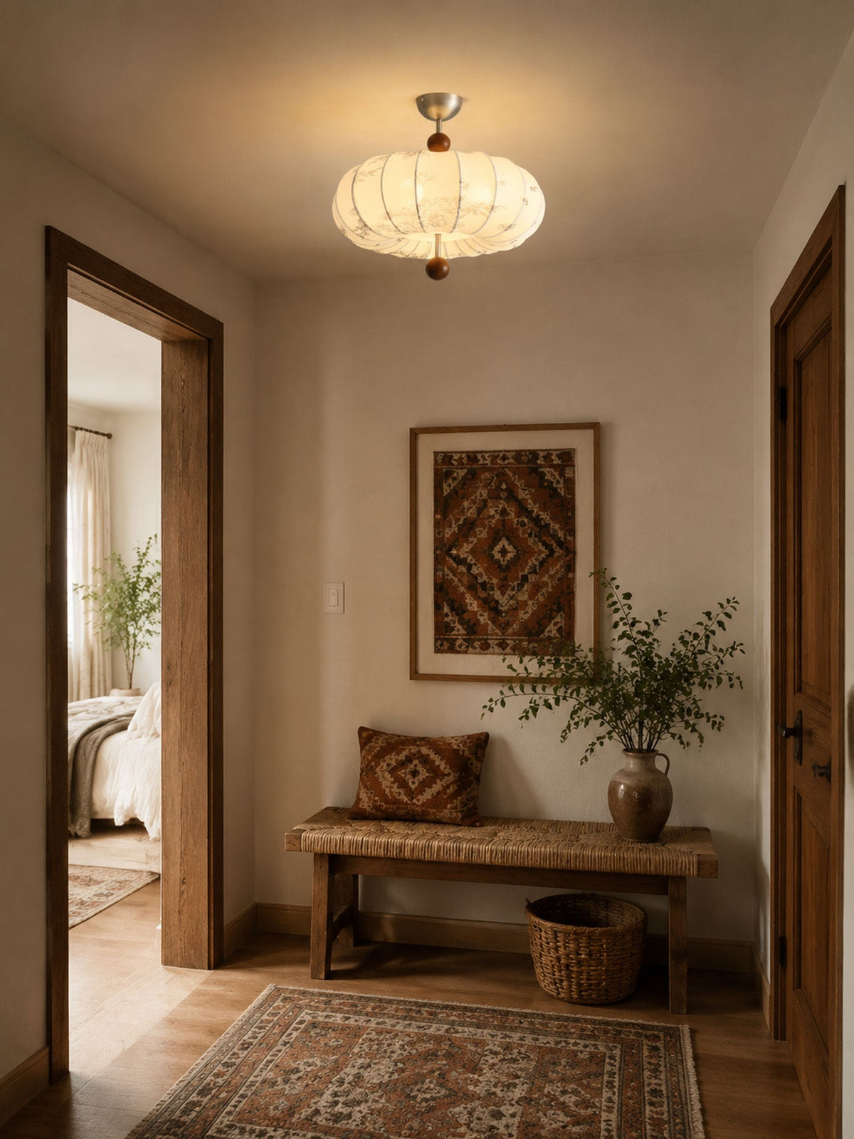 White Lantern Pendant Light — Pendant Light | Maison Monashee — view 5
