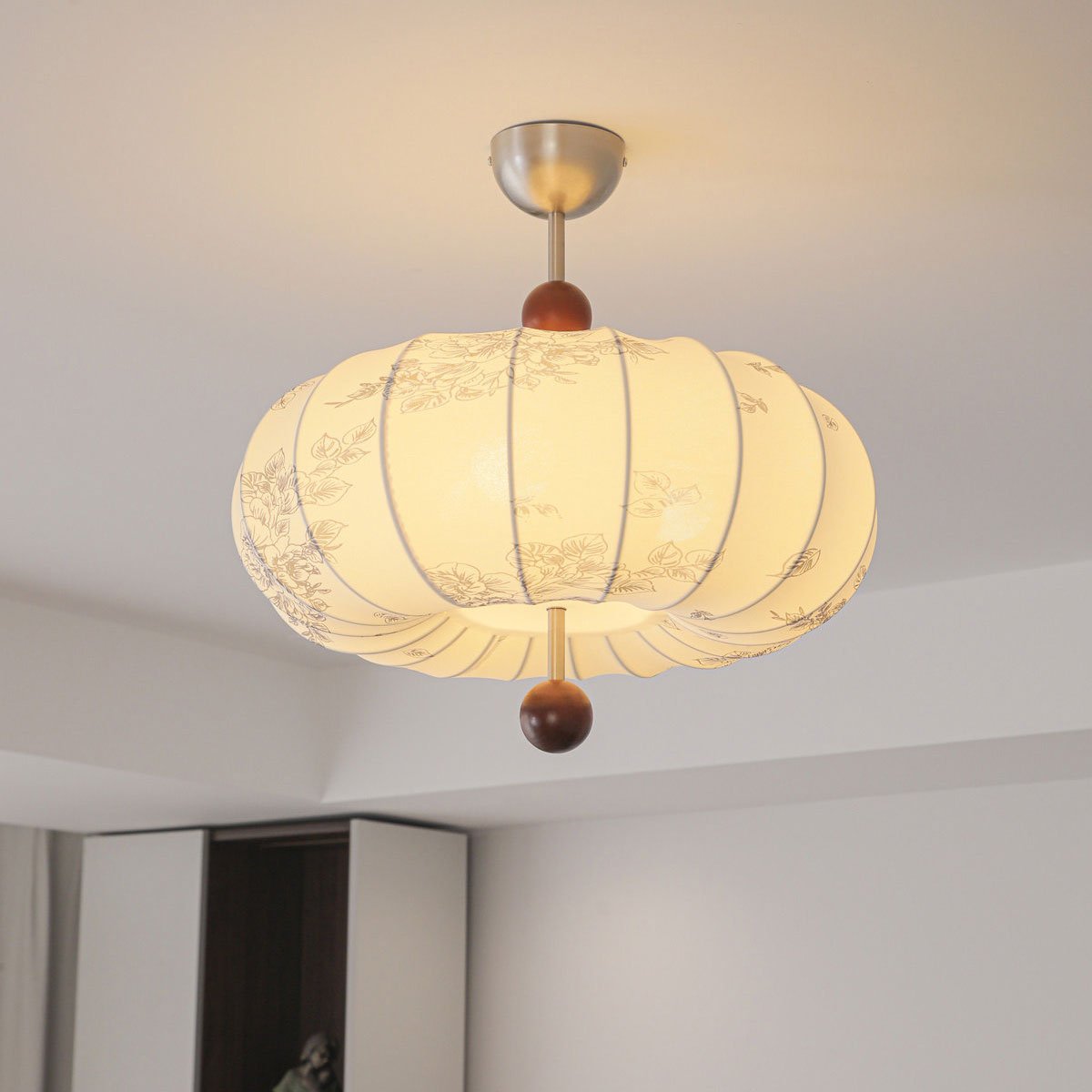 White Lantern Pendant Light — Pendant Light | Maison Monashee — view 6