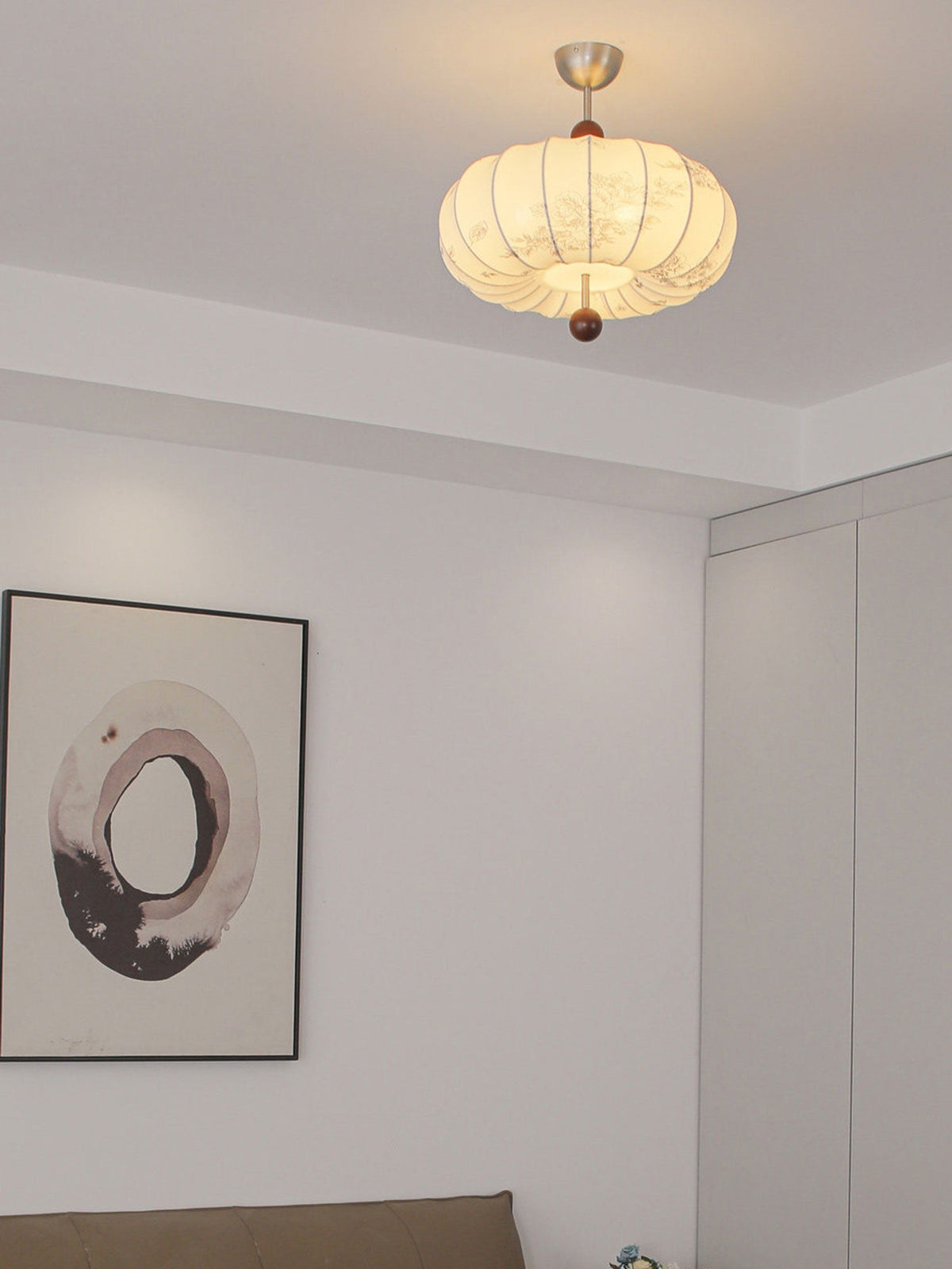 White Lantern Pendant Light — Pendant Light | Maison Monashee — view 8
