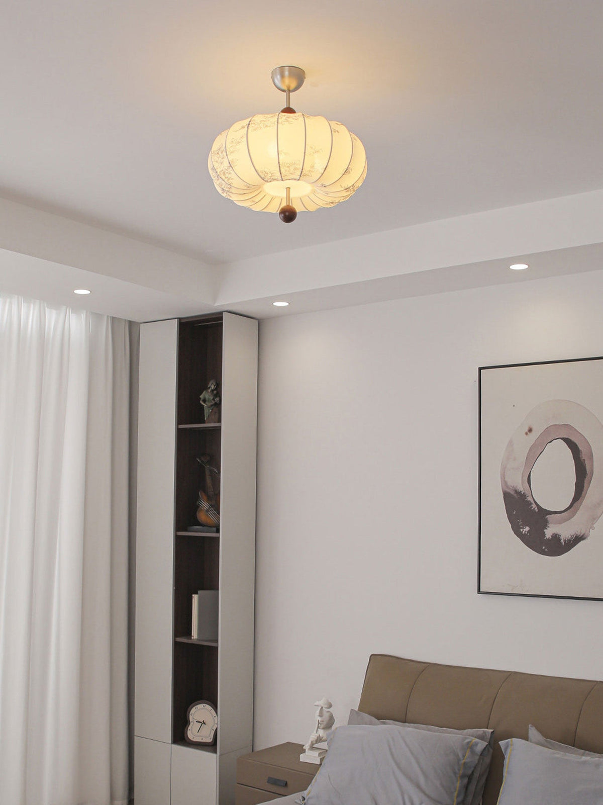 White Lantern Pendant Light — Pendant Light | Maison Monashee — view 10