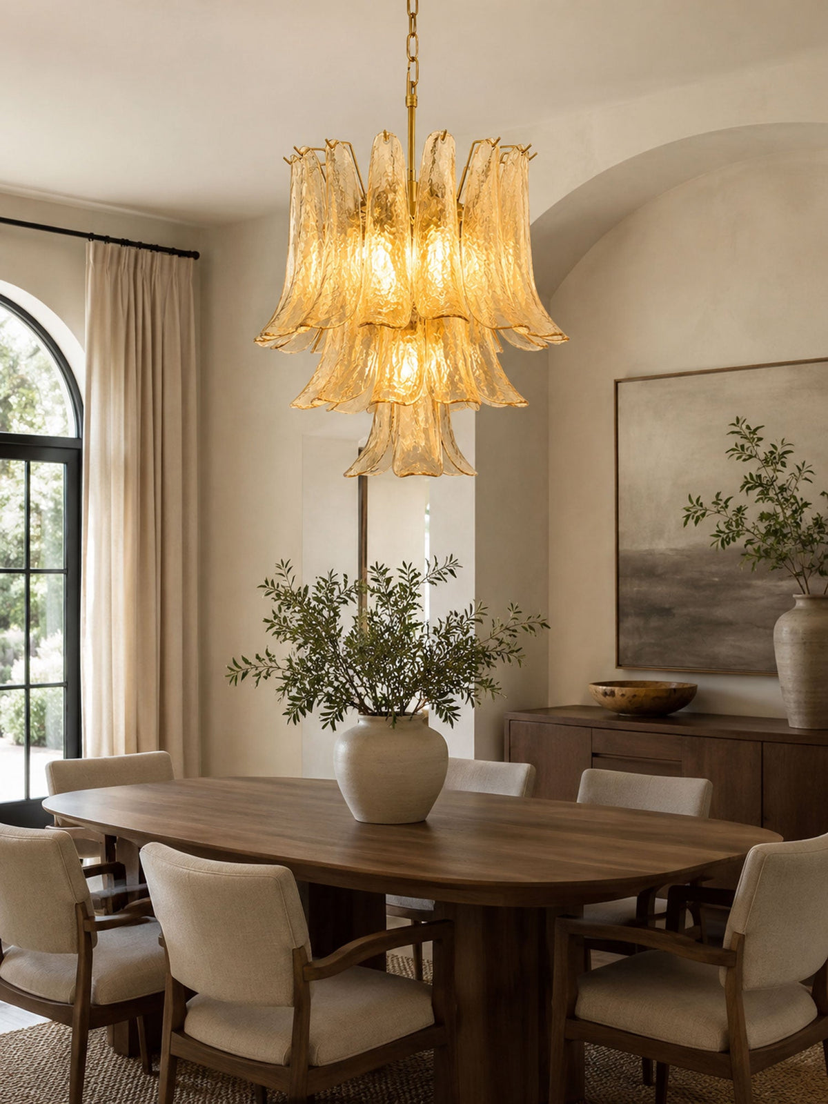 Organic Glass Chandelier — Chandelier | Maison Monashee — view 3