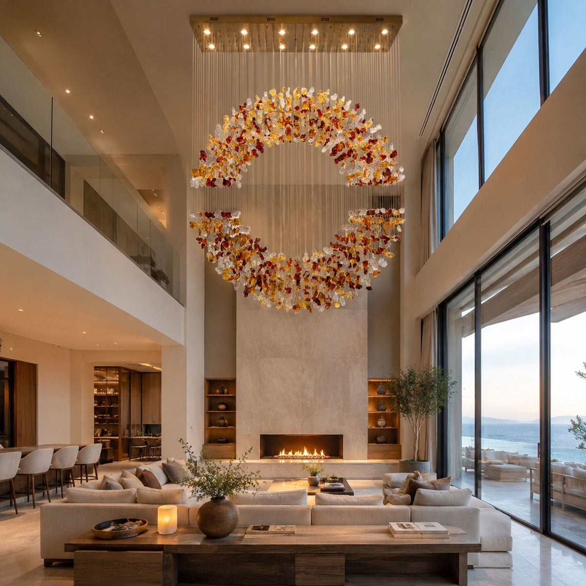 Crystal Halo Chandelier — Chandelier | Maison Monashee — view 2