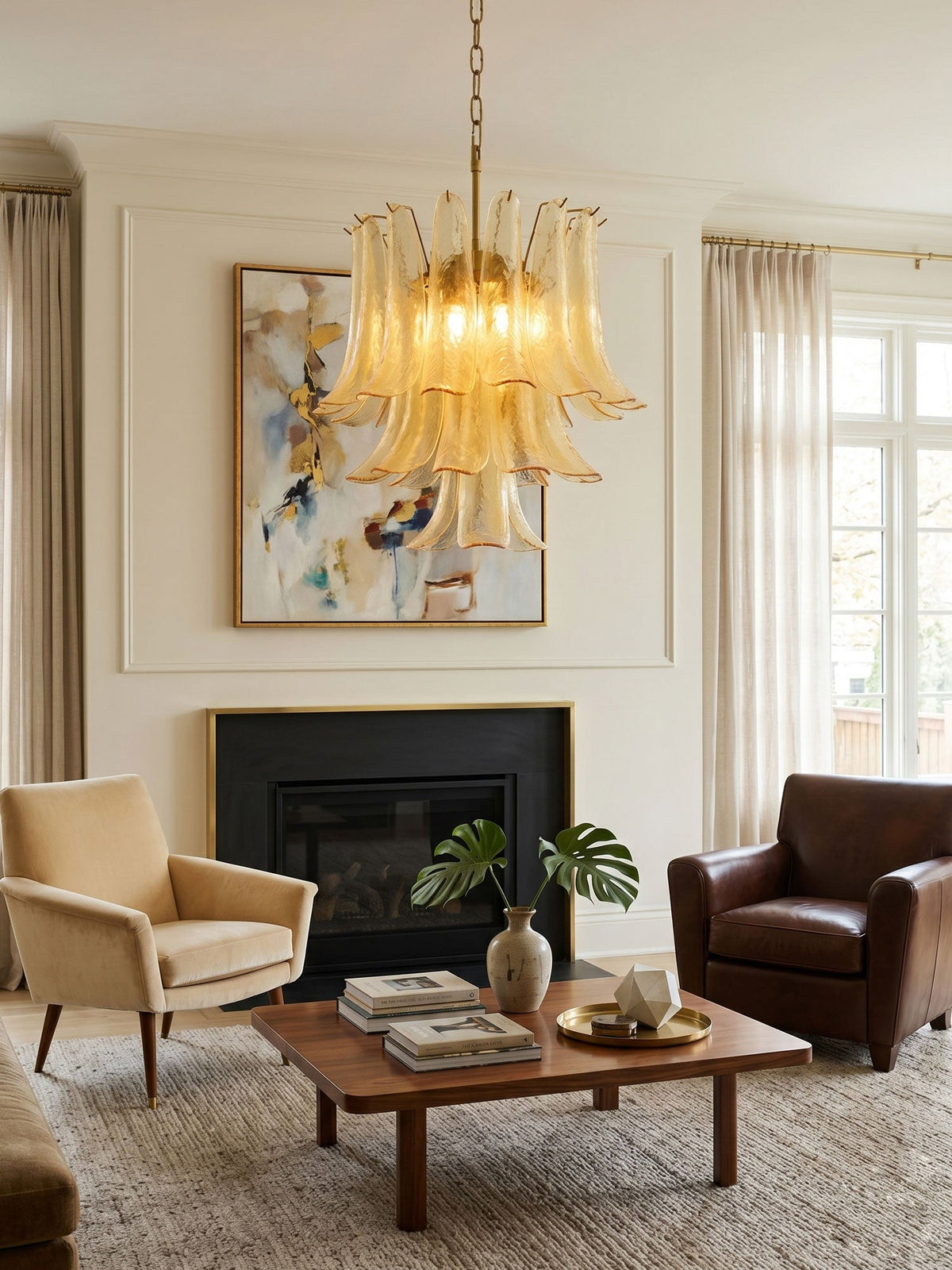 Organic Glass Chandelier — Chandelier | Maison Monashee — view 5