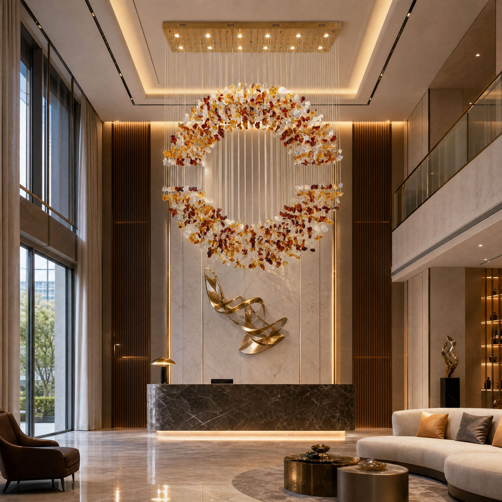 Crystal Halo Chandelier — Chandelier | Maison Monashee — view 3