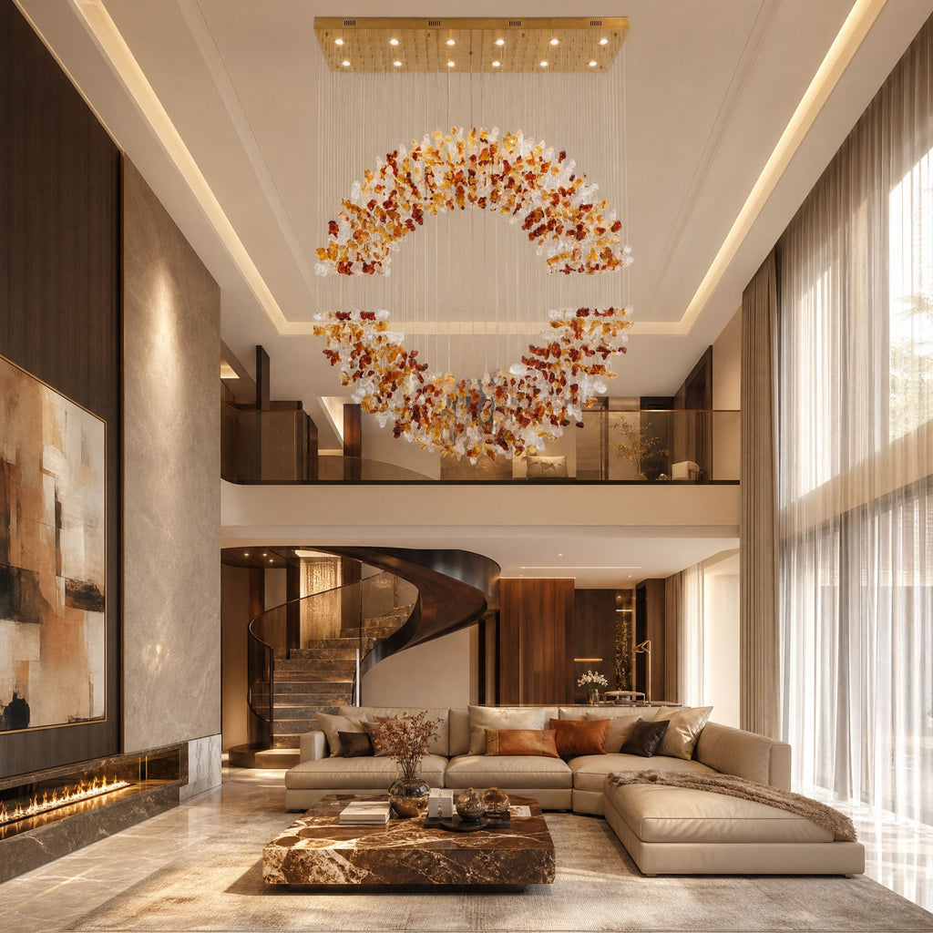 Crystal Halo Chandelier — Chandelier | Maison Monashee — view 4