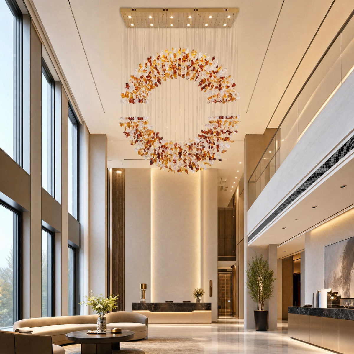 Crystal Halo Chandelier — Chandelier | Maison Monashee — view 5