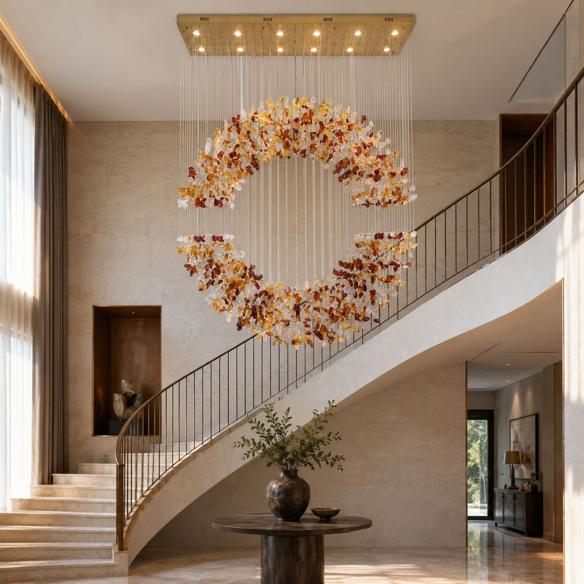 Crystal Halo Chandelier — Chandelier | Maison Monashee — view 6
