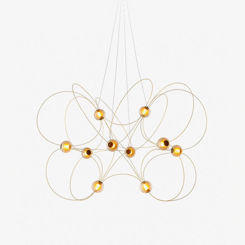 Amber Glass Chandelier Light — Chandelier | Maison Monashee