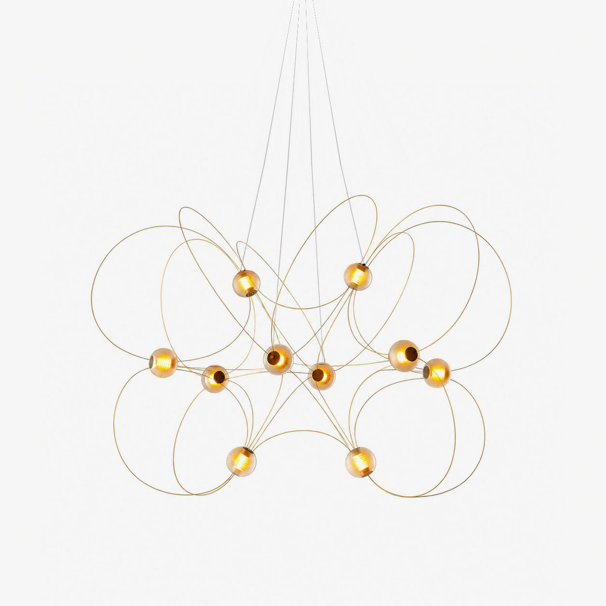 Amber Glass Chandelier Light — Chandelier | Maison Monashee
