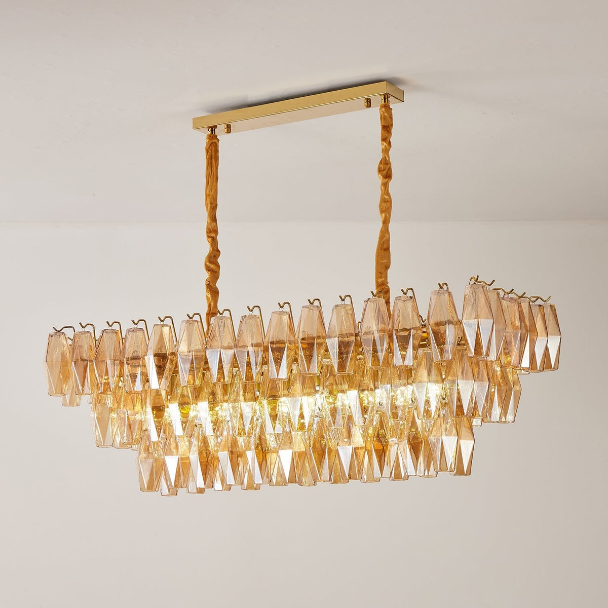 Staggered Glass Chandelier — Chandelier | Maison Monashee — view 20