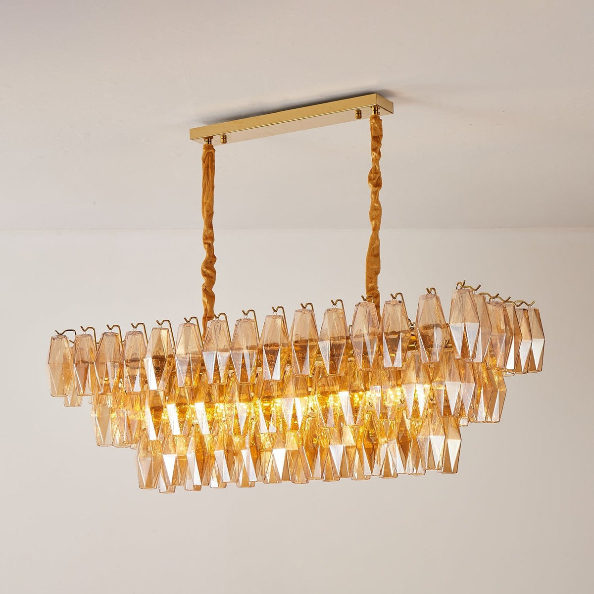 Staggered Glass Chandelier — Chandelier | Maison Monashee — view 5
