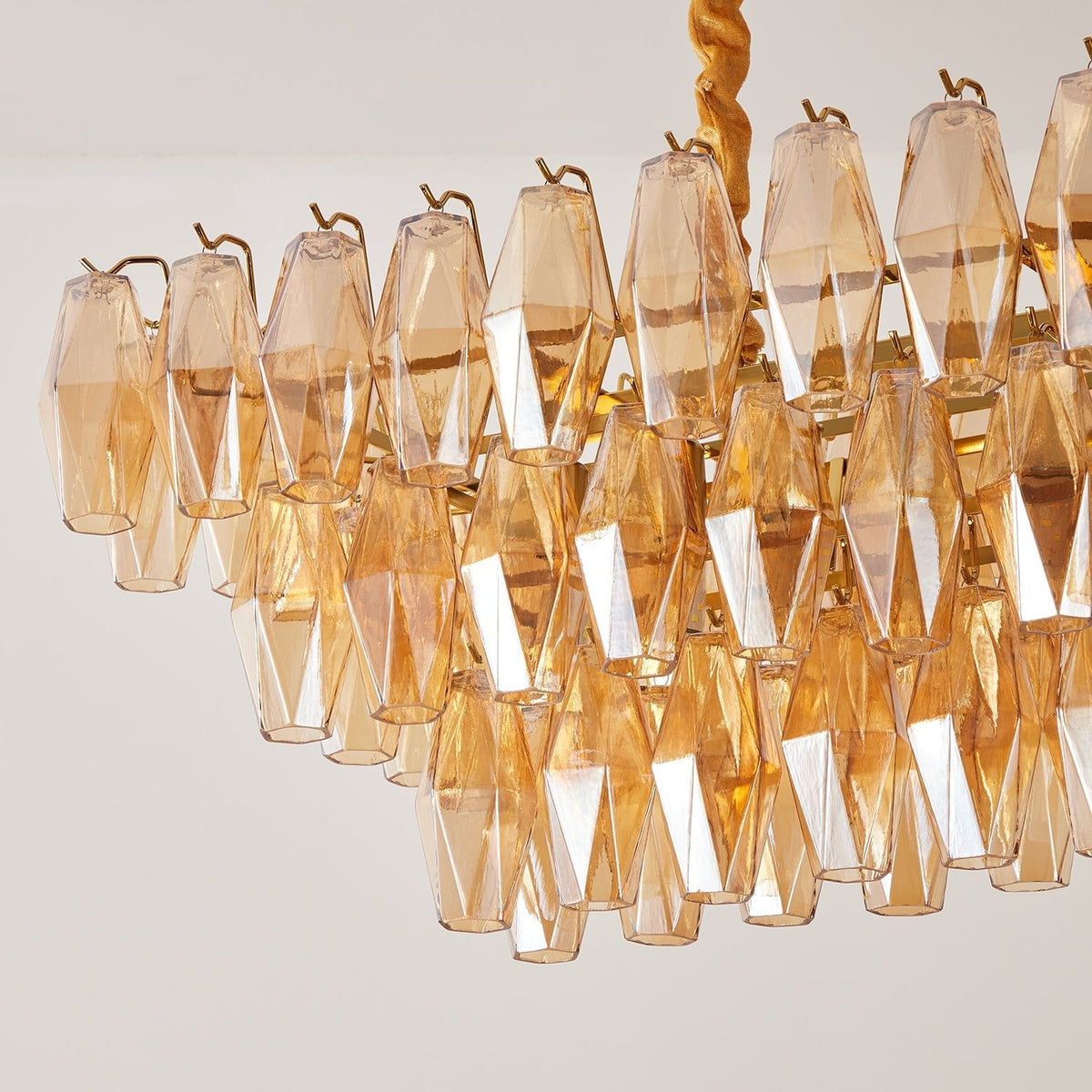 Staggered Glass Chandelier — Chandelier | Maison Monashee — view 6