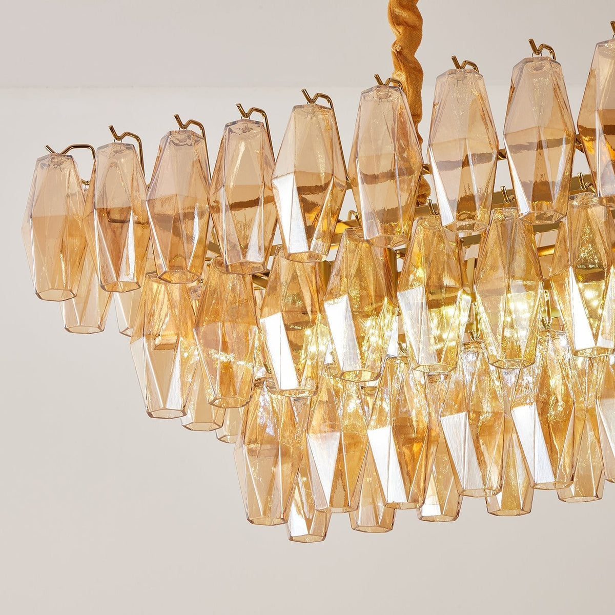 Staggered Glass Chandelier — Chandelier | Maison Monashee — view 7