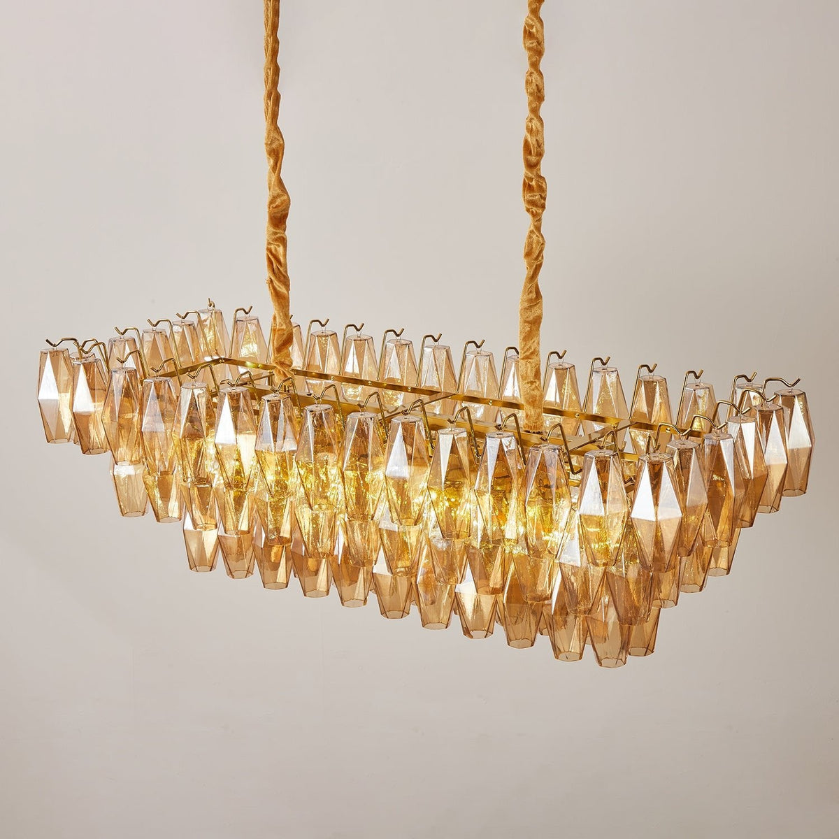 Staggered Glass Chandelier — Chandelier | Maison Monashee — view 9
