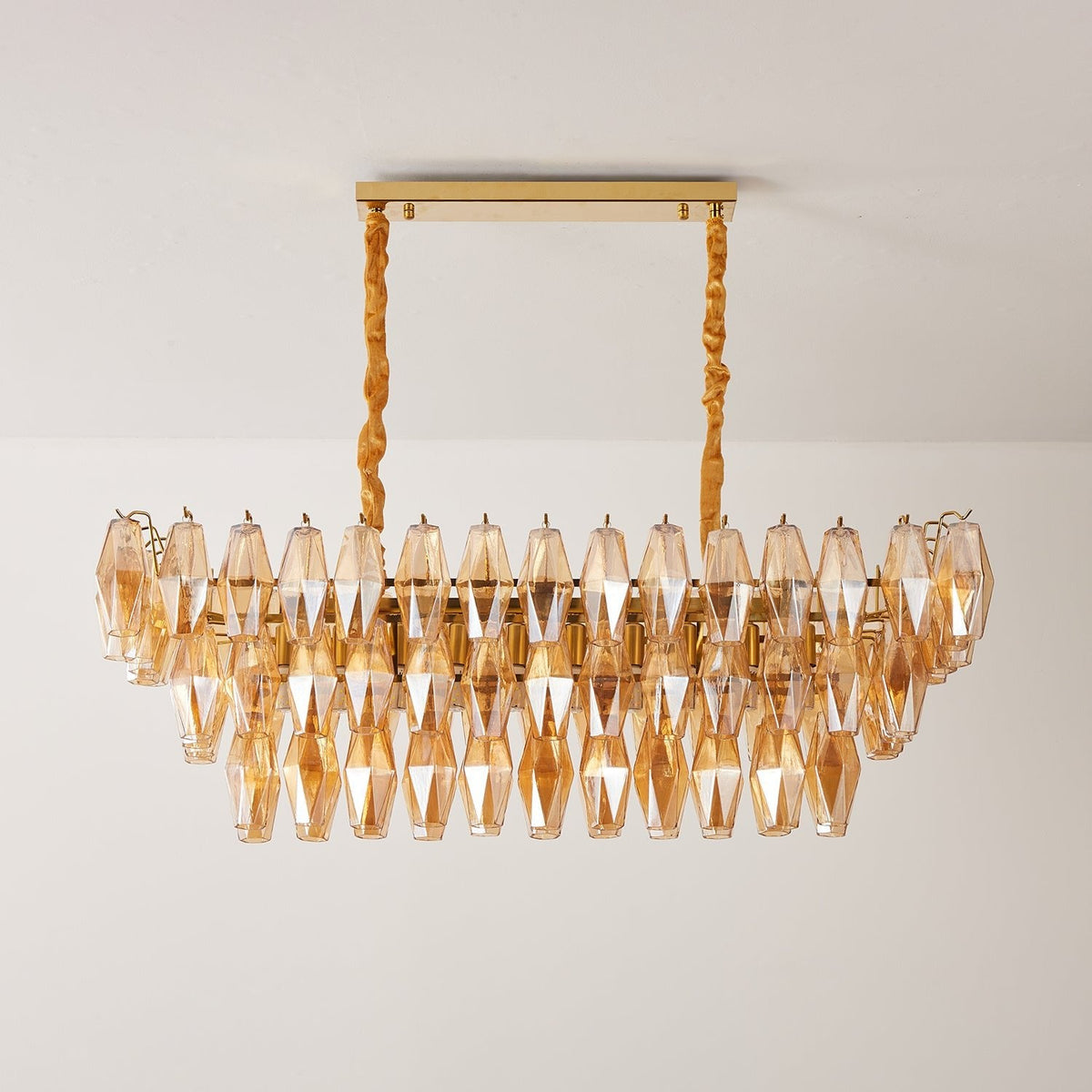 Staggered Glass Chandelier — Chandelier | Maison Monashee — view 11