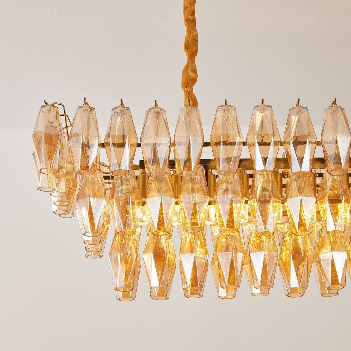 Staggered Glass Chandelier — Chandelier | Maison Monashee — view 15