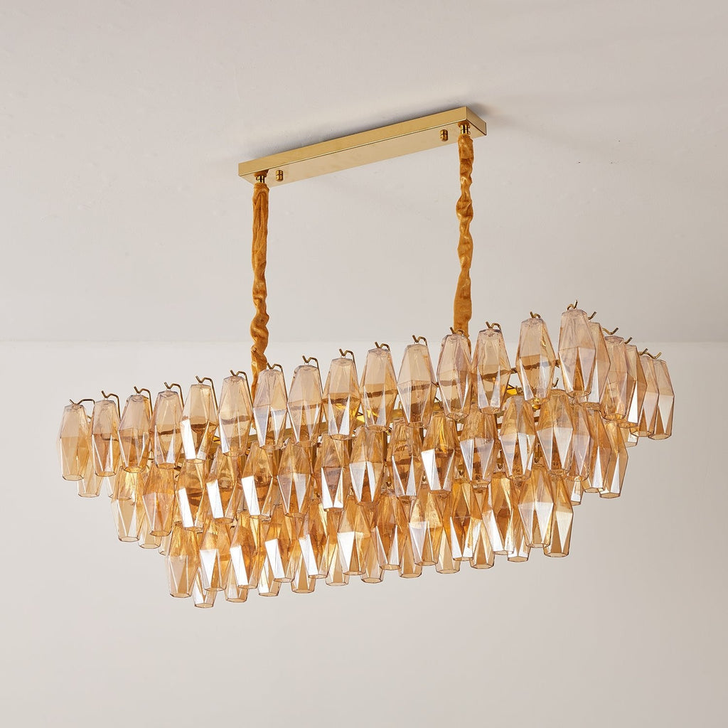 Staggered Glass Chandelier — Chandelier | Maison Monashee — view 16