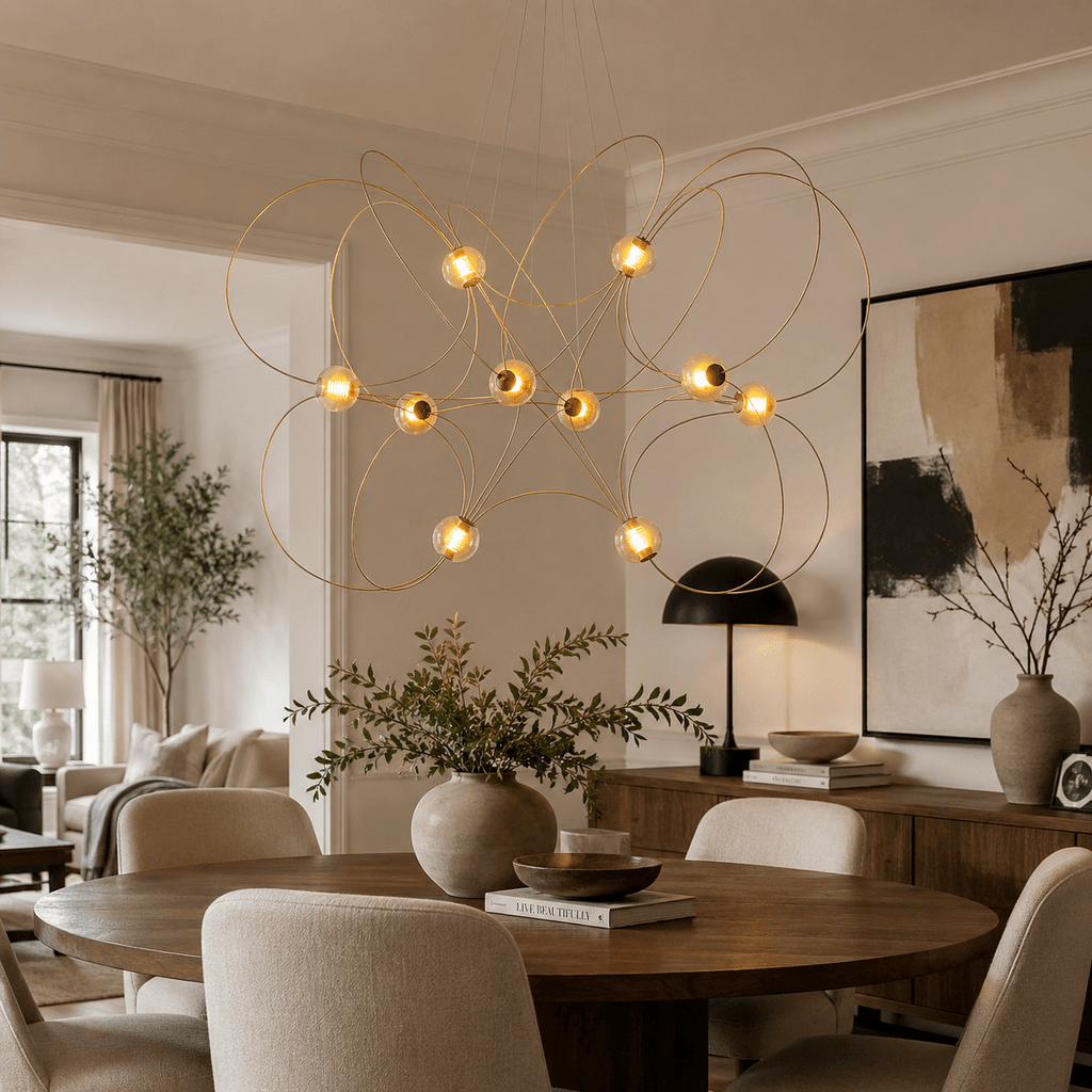 Amber Glass Chandelier Light — Chandelier | Maison Monashee — view 9