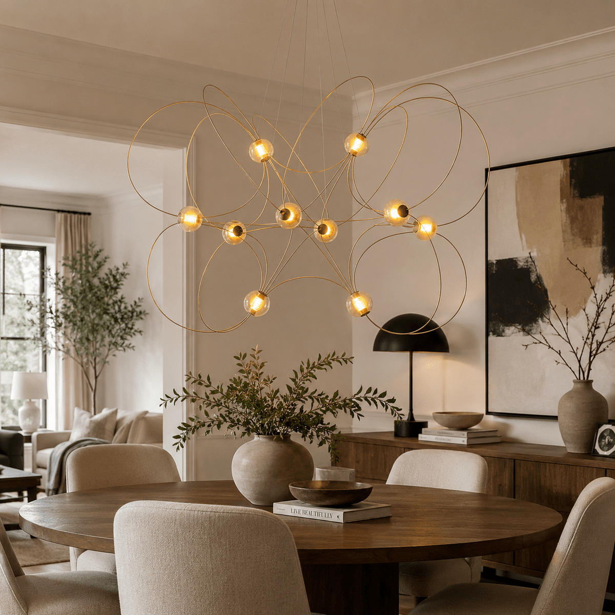 Amber Glass Chandelier Light — Chandelier | Maison Monashee — view 9