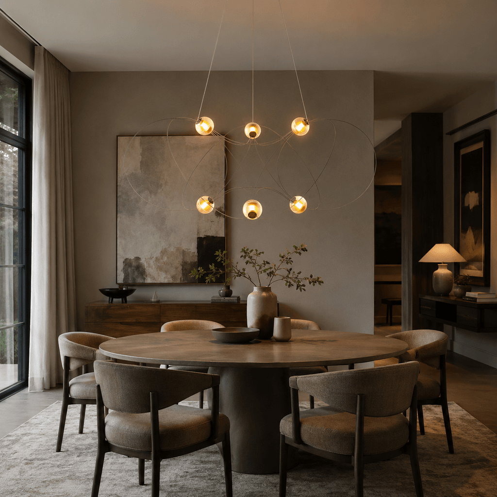 Amber Glass Chandelier Light — Chandelier | Maison Monashee — view 10