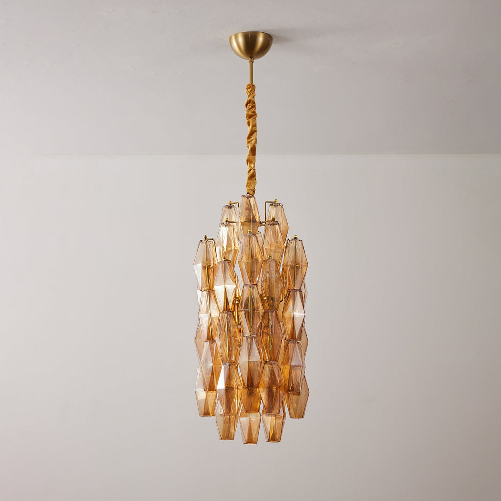 Rectangular Glass Chandelier — Chandelier | Maison Monashee — view 8
