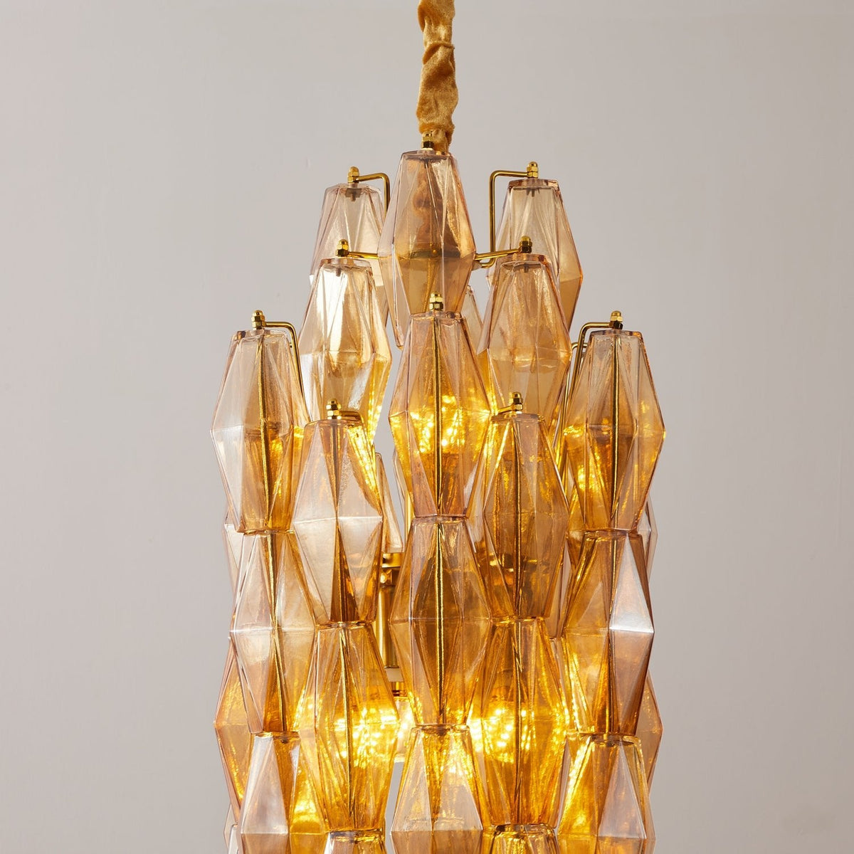 Rectangular Glass Chandelier — Chandelier | Maison Monashee — view 17