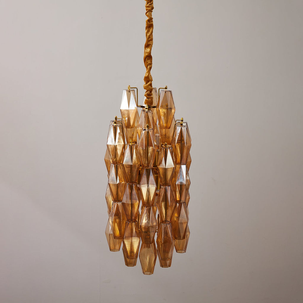Rectangular Glass Chandelier — Chandelier | Maison Monashee — view 18
