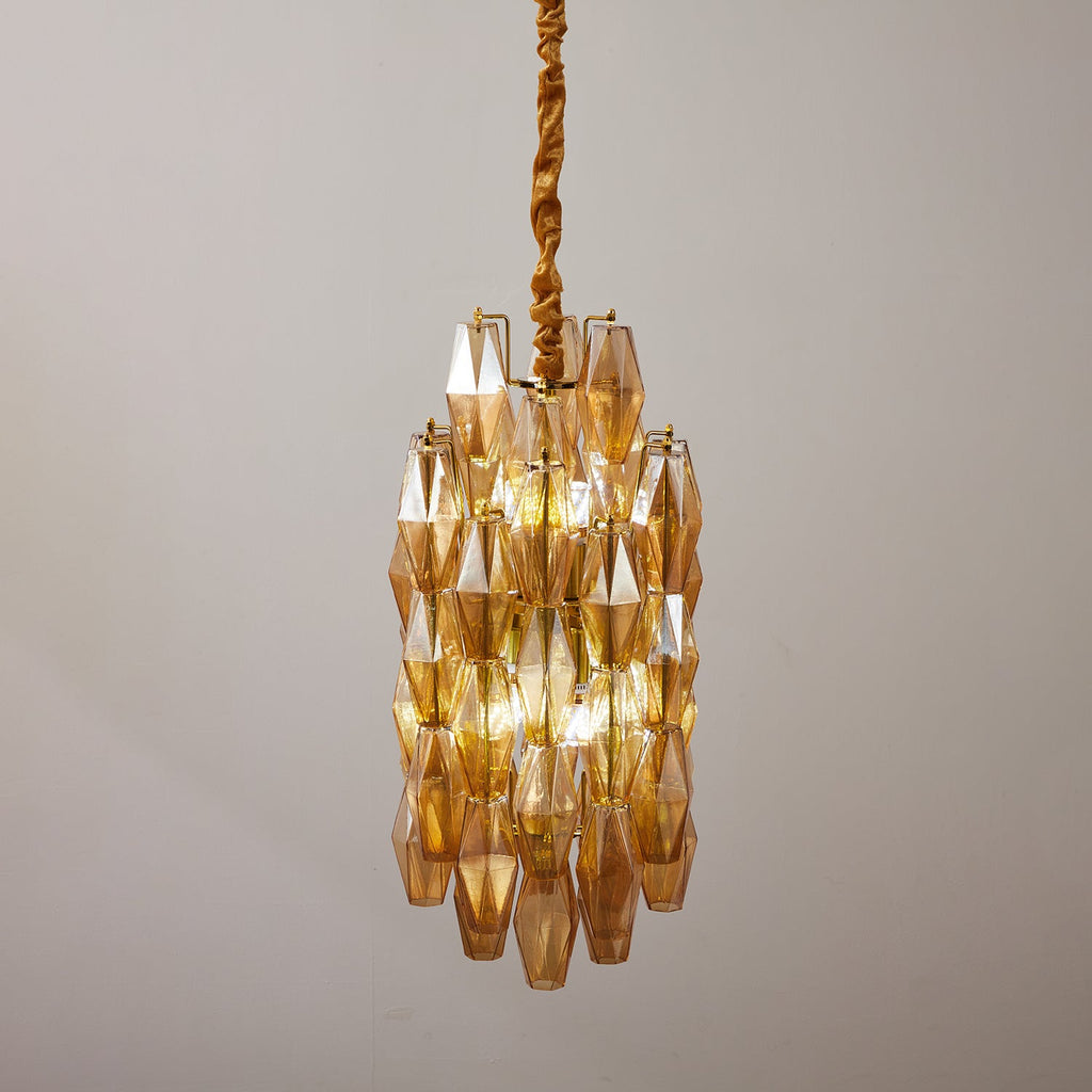 Rectangular Glass Chandelier — Chandelier | Maison Monashee — view 19