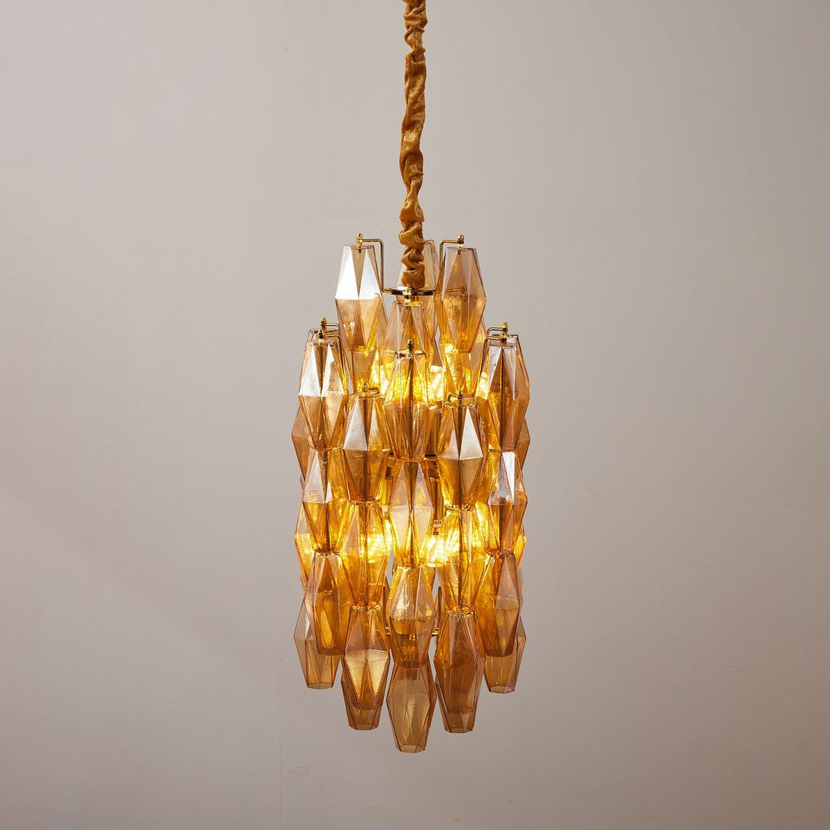 Rectangular Glass Chandelier — Chandelier | Maison Monashee — view 12