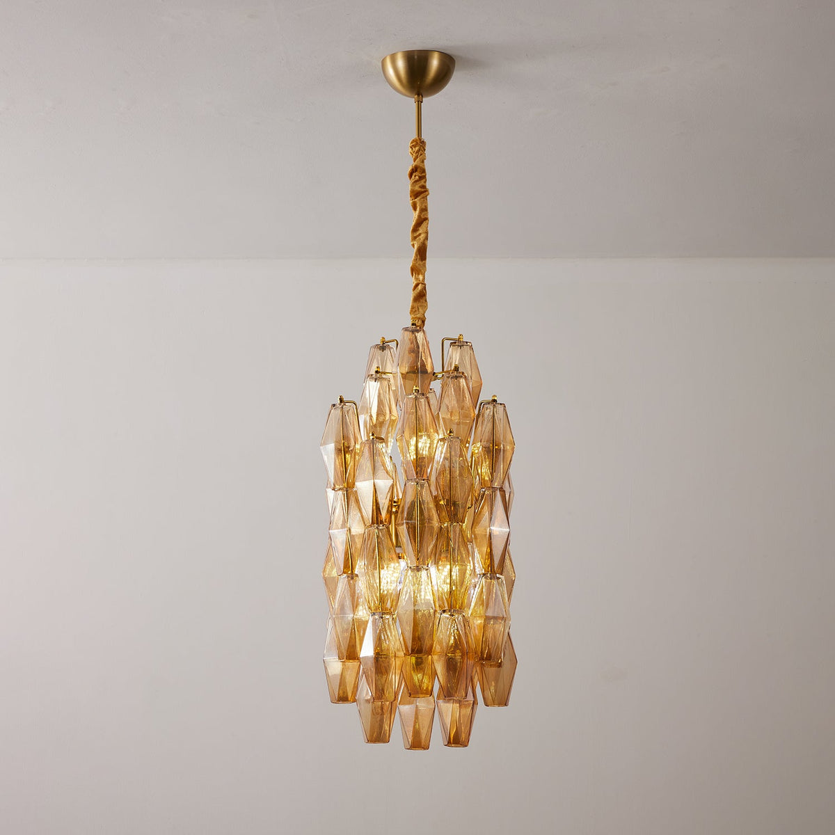 Rectangular Glass Chandelier — Chandelier | Maison Monashee — view 9