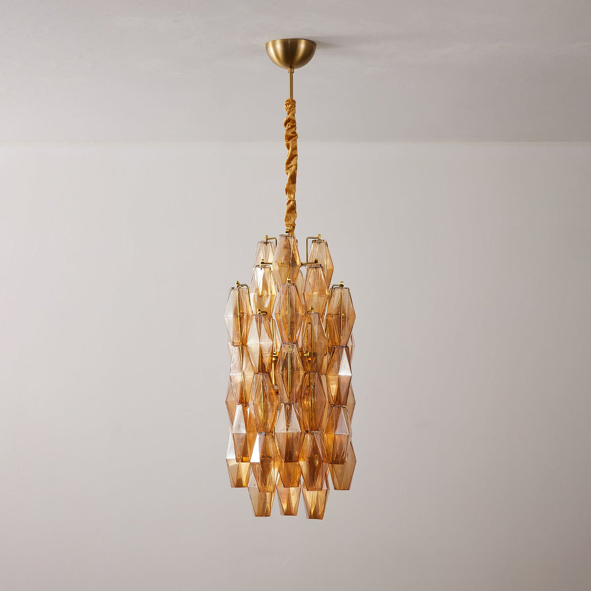 Rectangular Glass Chandelier — Chandelier | Maison Monashee — view 11